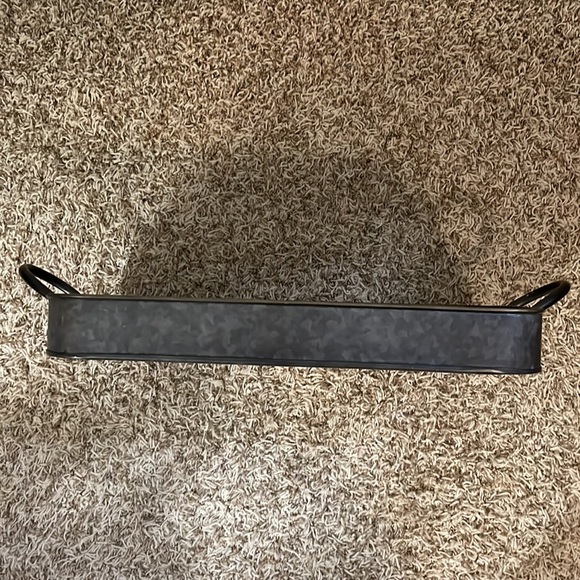 NWT Threshold Galvanized Steel Metal Rectangular Steel Serving Tray - Picture 3 of 5